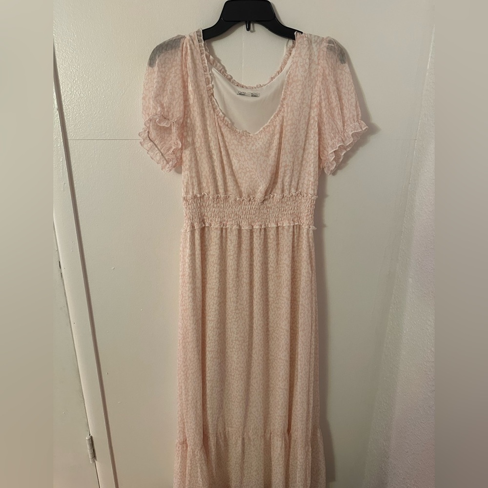 Pink floral dress
